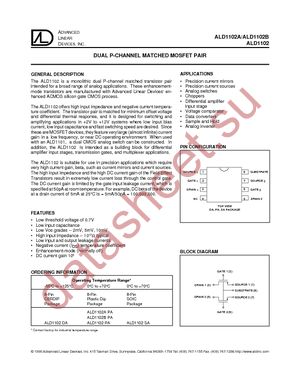 ALD1102ASAL datasheet  